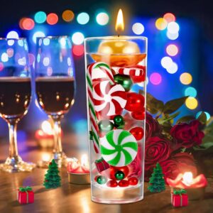 OneNine 7138 Pieces Christmas Vase Filler Water Beads Transparent Christmas Baubles Plastic Christmas Vase Filler Pearl for Christmas Family Table Party Decorations