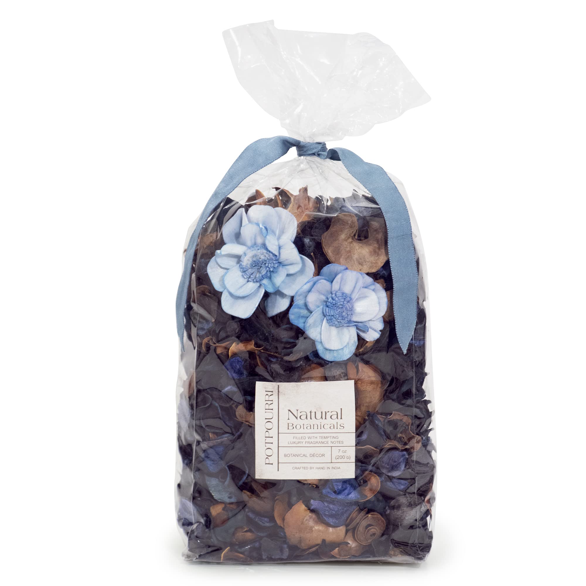 Naturally Potpourri Bag Home Décor | Floral Petals Vase & Bowl Filler Decoration (Blue)