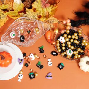 4116Pcs Halloween Vase Filler, Pumpkin Bat Spider Eyeball Ghost Water Beads for Vases, Halloween Floating Faux Pearls for Vase Home Table Party Decor