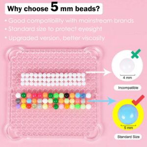 KACAGA Non-Iron Fuse Beads Set Melting Beads 24 Colors 5800 Beads 5mm Refill Pack