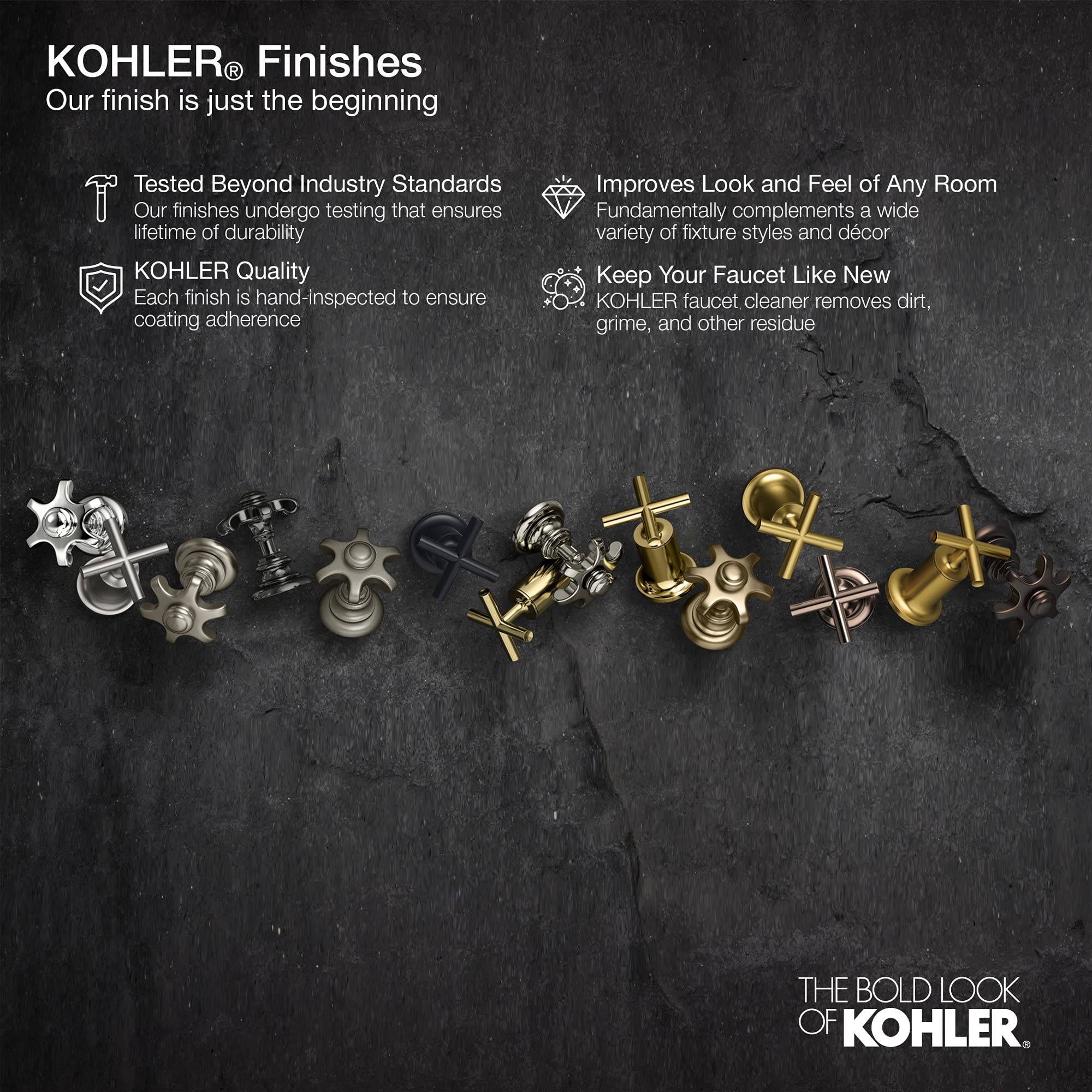 KOHLER 22972-BL Crue Pull Down Kitchen Faucet, Kitchen Sink Faucet with Pull-Down Sprayer, Pull-Down Kitchen Sink Faucet with Multi Function Spray Head, Matte Black