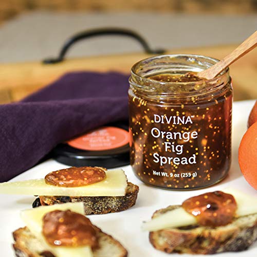 Divina Orange Fig Spread Jam, 9 Ounce