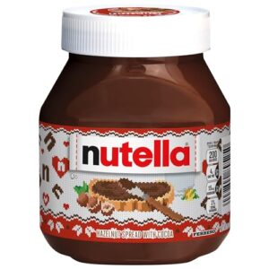 nutella hazelnut spread with cocoa for breakfast, 26.5 oz jar, holiday baking and desserts - packaging may vary