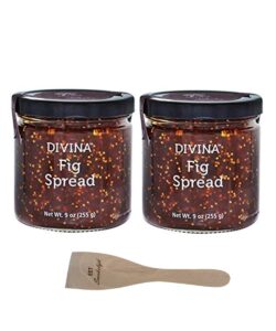 divina fig spread-original 9 oz (2pk) bundled with custom spreader