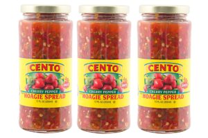 cento diced hot cherry pepper hoagie spread, 12 fl oz (pack of 3)