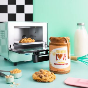 Spread The Love UNSALTED Almond Butter, 16 Ounce (All Natural, Vegan, Gluten-free, Creamy, No added salt, No added sugar, No palm fruit oil, Not pasteurized with PPO)