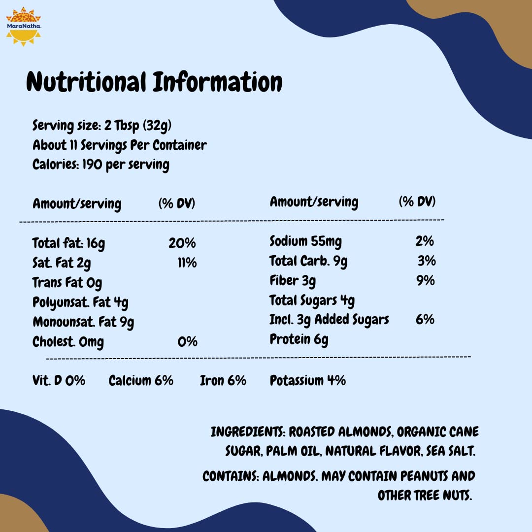 MaraNatha Creamy Roasted Caramel Almond Butter, No Stir, 12 Ounce Jar