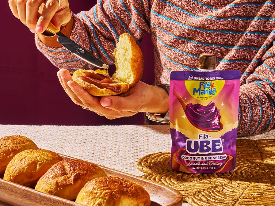 Fila Manila Ube Coconut Spread As Seen on Shark Tank - Award-Winning 5.8 OZ Pouch, Vegan, Gluten Free, Dairy Free, No Red 3, No Red 40, No Ube Extract, No Artificial Colors, No Artificial Flavors, As Seen on TikTok (1 Pack)