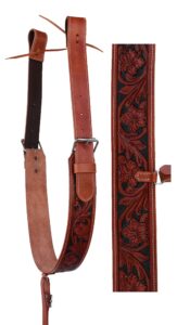 prorider horse western leather tooled back rear cinch flank girth w/off billets 9762a