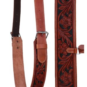 PRORIDER Horse Western Leather Tooled Back Rear Cinch Flank Girth w/Off Billets 9762A