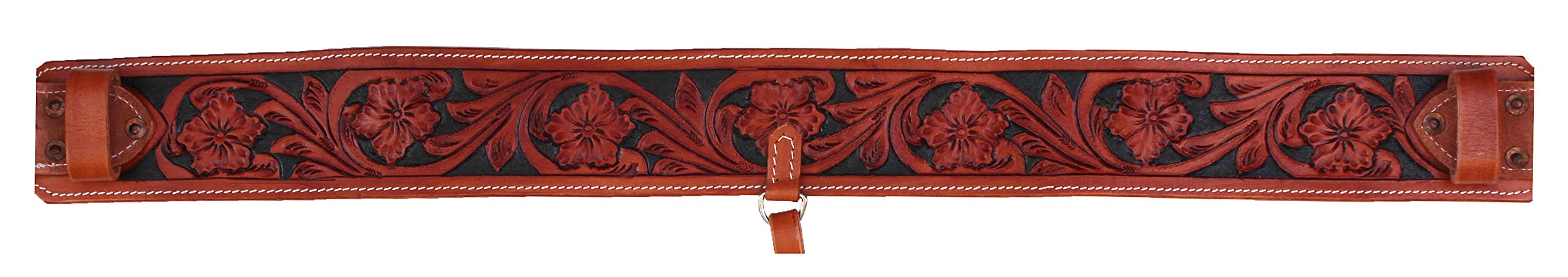 PRORIDER Horse Western Leather Tooled Back Rear Cinch Flank Girth w/Off Billets 9762A