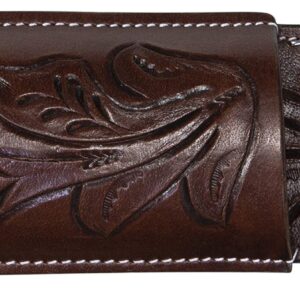 Acerugs NEW FLANK CINCH for WESTERN SADDLES HORSE TACK LEATHER BACK CINCH REAR GIRTHS (Brown Hand Carved, Horse)