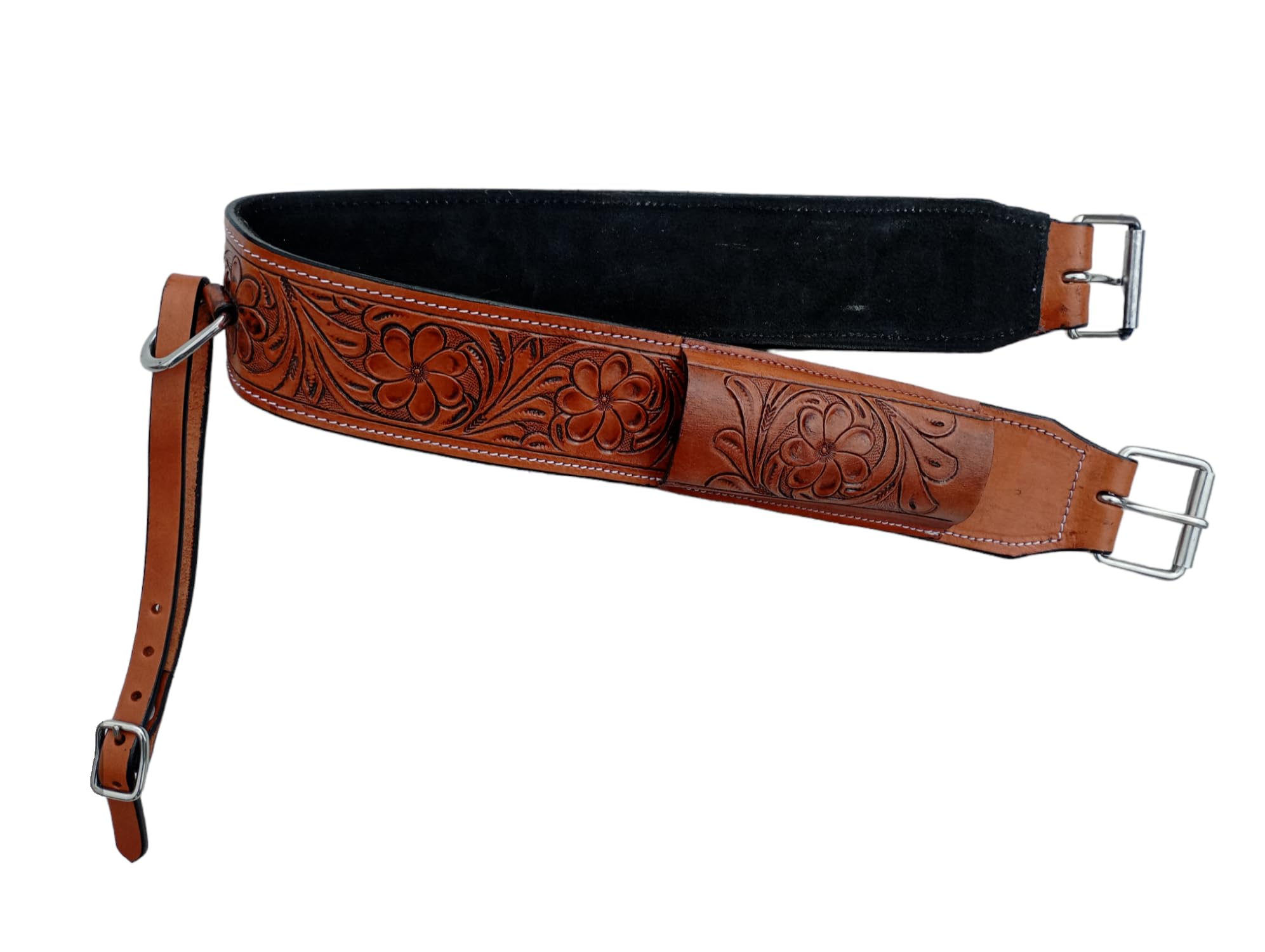 RAAVILS Horse Flank Cinch for Western Horse Saddles Horse TACK Leather Back Cinch Rear Saddle Girths