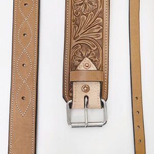 HILASON Horse Western Carved Leather Rear Flank Back Cinch Girth Saddle Billets Comfytack | Flank Cinch | Flank Cinch Billet | Western Cinch | Saddle Cinch | Western Girth | Saddle Billet Strap