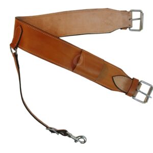 REAR CINCH WESTERN SADDLE GIRTH ROPING RANCH BARREK RACING PLEASURE TRAIL RODEO LEATHER CINCHES 36" LONG END to END (Smooth Finish)