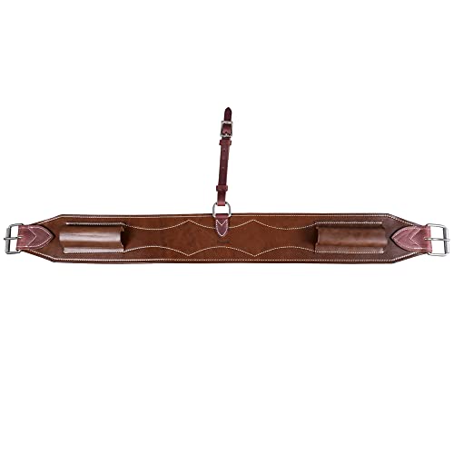 HILASON Chocolate Western Flank Cinch with Connector Stainless Steel Fitting | Flank Cinch | Western Saddle Flank Cinch | Flank Cinch for Western Saddle | Flank Cinch Billet | Western Flank Cinch