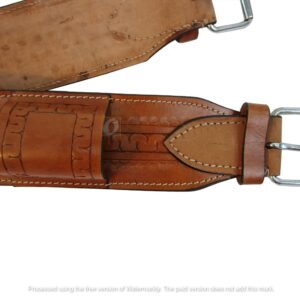 Back Cinch Tooled Leather Rear CINCHES Trail Western Horse Barrel Saddle Girth