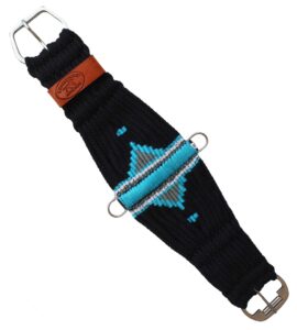 challenger 24" western 25-strand wool double weave aztec cinch girth turquoise 97128-24