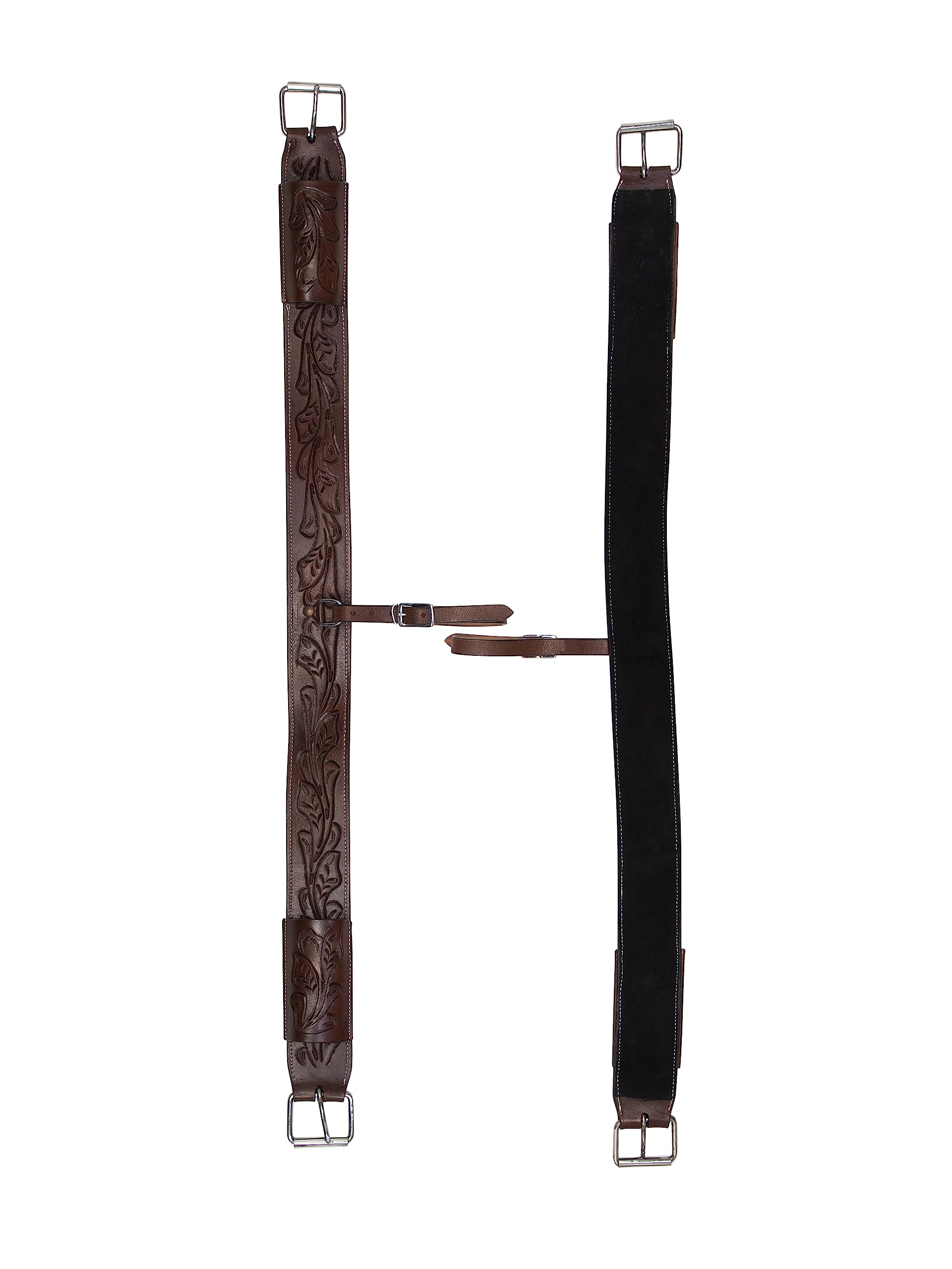 Acerugs New Medium Brown Leather Western Back Cinch Girth Rear Cinch Saddle Flank CINCHES (Standard)