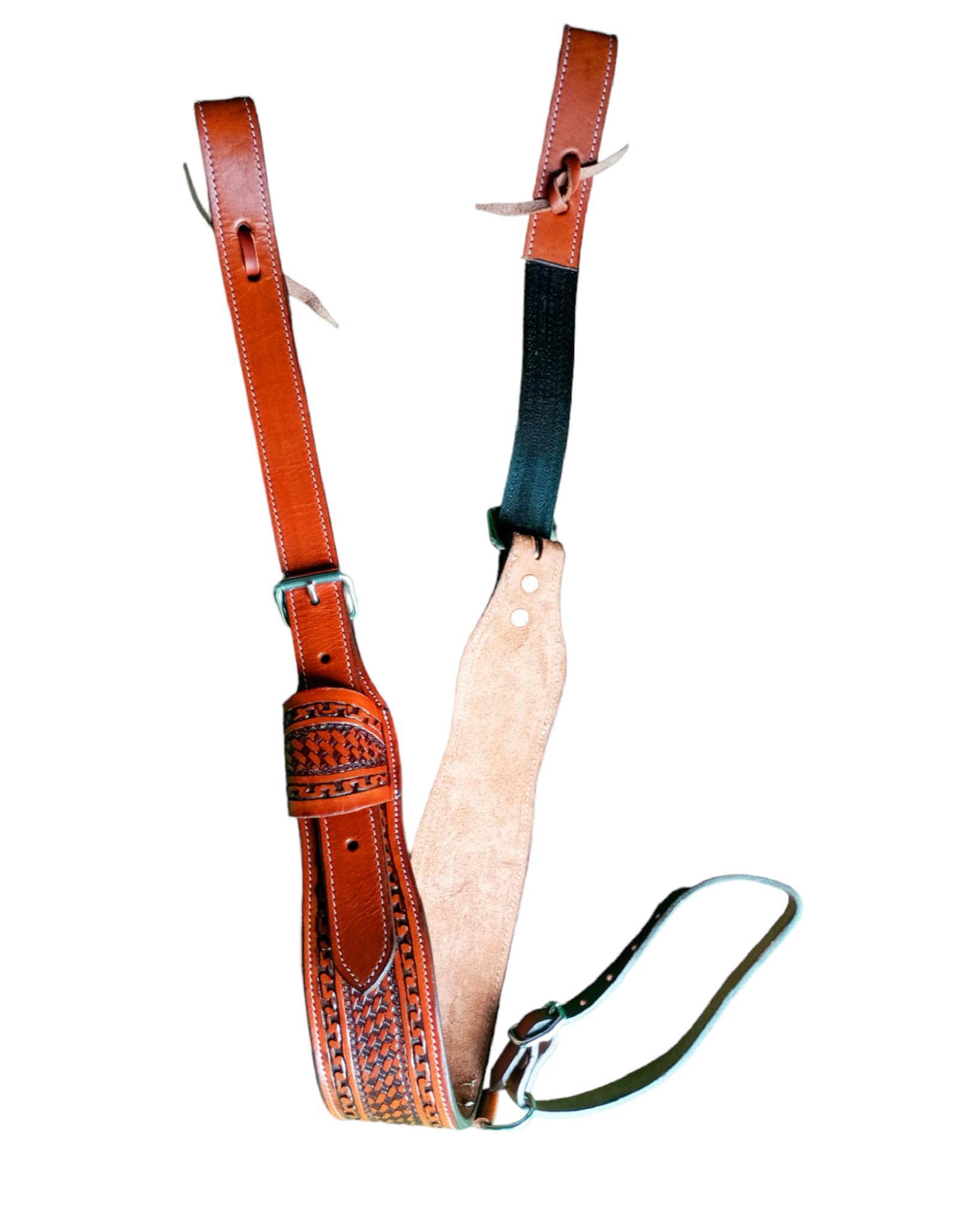 RAAVILS Western Horse Leather Complete Flank Cinch Set Rear Flank Back Cinch Girth Saddle Billets TACK Horse Cinche Billet