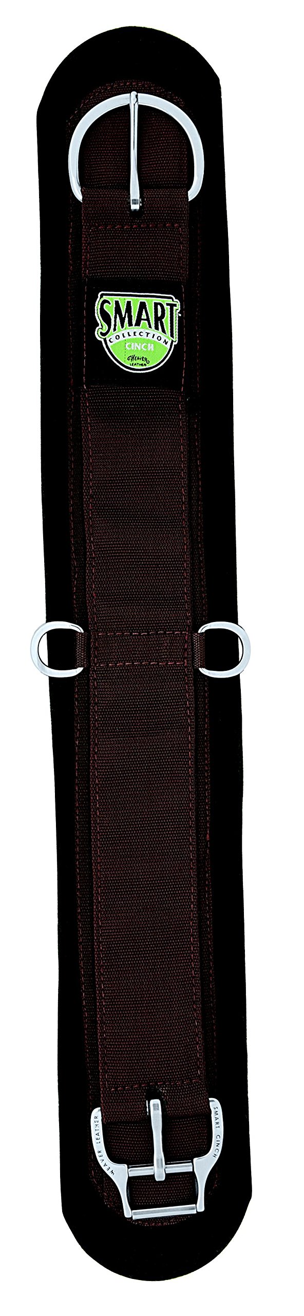 Weaver Leather Felt Lined Straight Smart Cinch Brown, 26-Inch