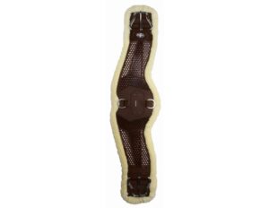 professional's choice contoured cinch for horses | durable, breathable & adjustable girth with fleece lining | available in 6 sizes & 2 colors | 32" chocolate