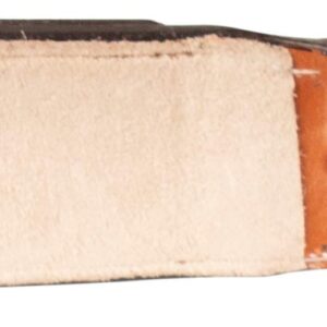 Acerugs Back Cinch Strap for Western Saddles Horse Bucking Strap Rear Girth Flank Cinch Cowhide Leather (Tan, Horse)