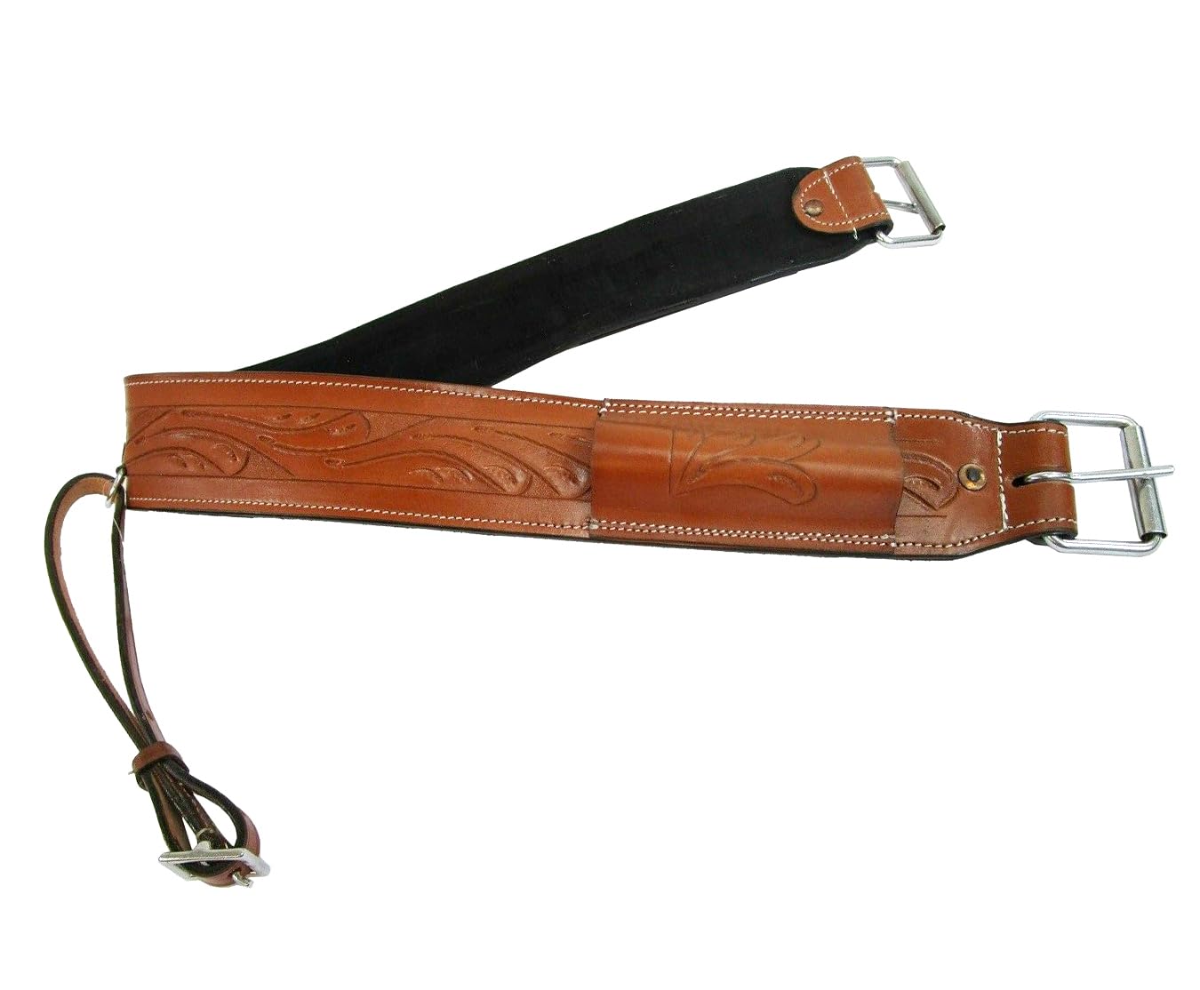 Handmade Western Saddle Rear Cinch Hand Tooled Leather Horse Saddle Back Girth Flank Cinches LC-004