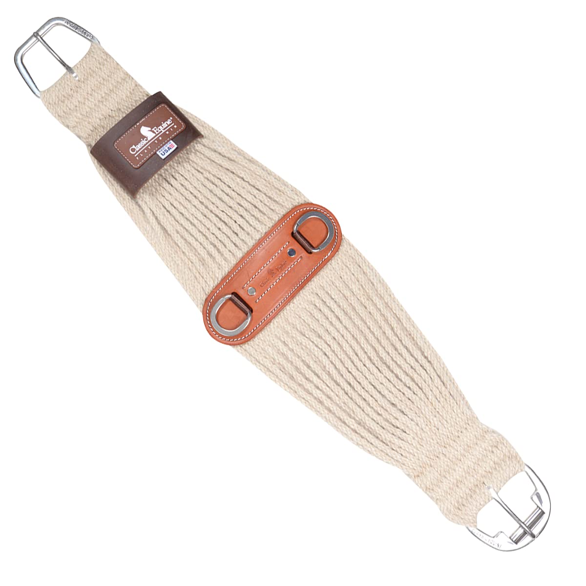 Classic Equine 100% Mohair Roper Cinch 31-Strand, Natural, 32-inch