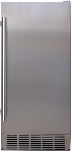 EdgeStar IB250SS 15 Inch Wide 20 Lb. Built-in Ice Maker with 25 Lbs. Daily Ice Production - No Drain Required