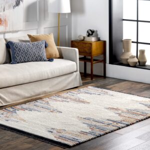 nuLOOM Morgan Contemporary Shag Fringe Area Rug, 8x10, Multi