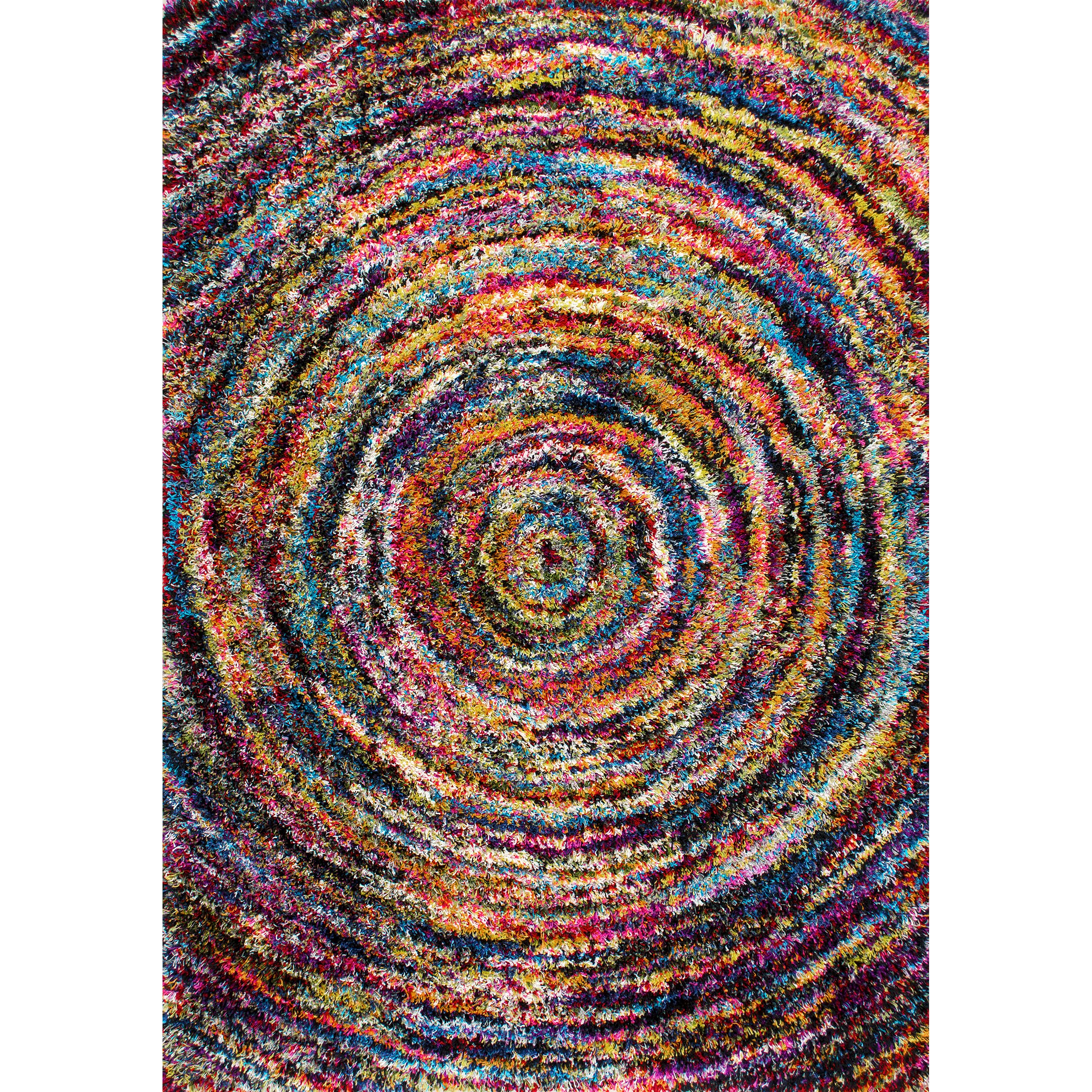 nuLOOM Ardelle Swirl Shaggy Area Rug, 7' 10" Square, Multi