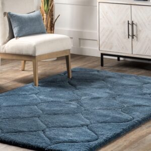 nuLOOM Elsie Contemporary Shag Area Rug, 8x10, Teal