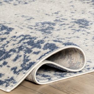 nuLOOM Deedra Modern Abstract Area Rug - 8x10 Area Rug Modern/Contemporary Blue/Ivory Rugs for Living Room Bedroom Dining Room Kitchen