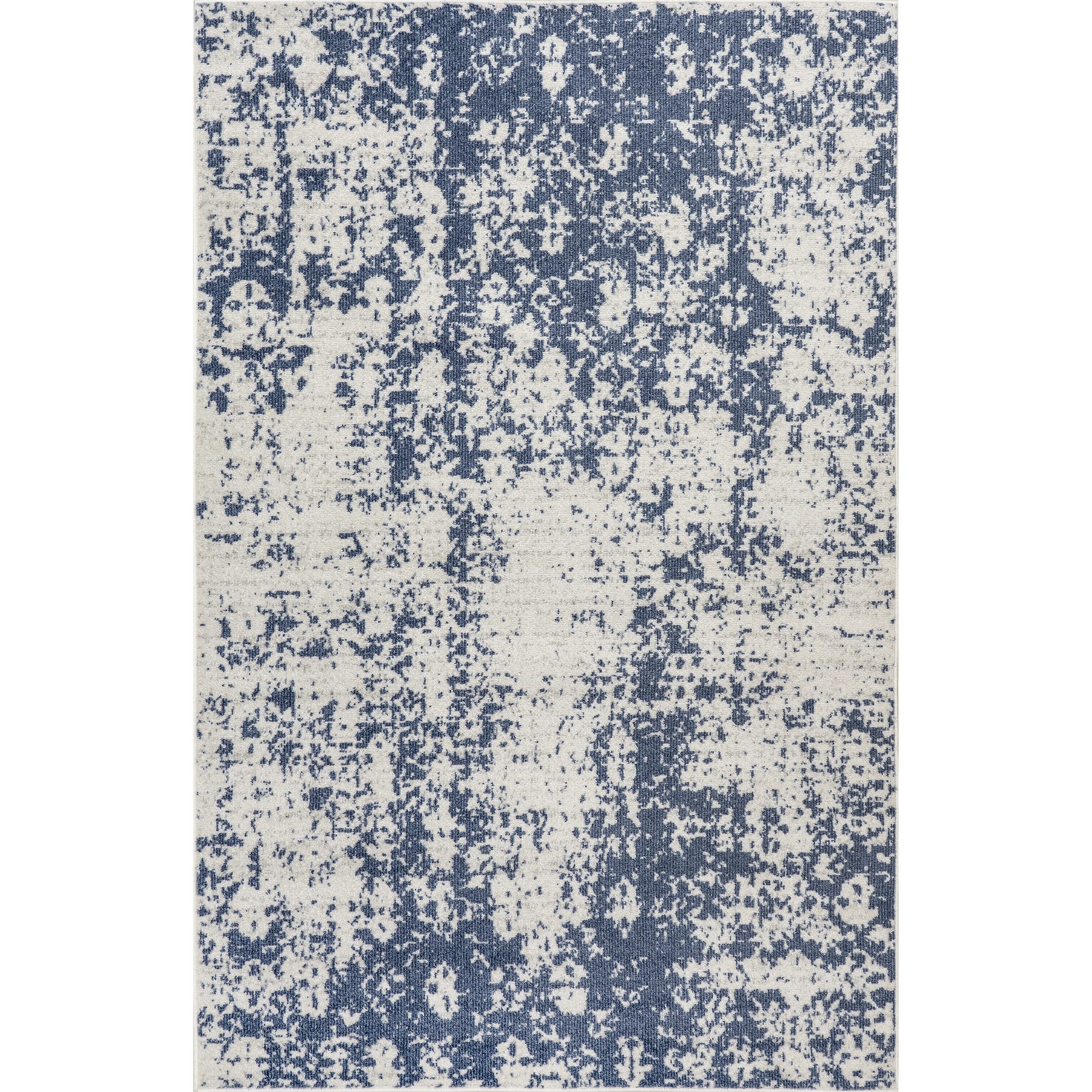 nuLOOM Deedra Modern Abstract Area Rug - 8x10 Area Rug Modern/Contemporary Blue/Ivory Rugs for Living Room Bedroom Dining Room Kitchen