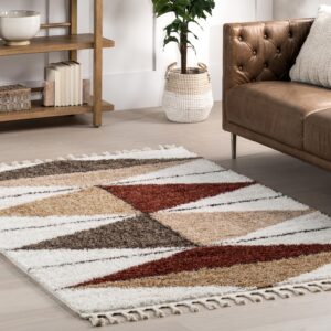 nuLOOM Kali Shaggy Diamond Tassel Clearance Area Rug, 5x8, Multi