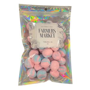 Farmers Market Cotton Candy Taffy - Blue And Pink, Freeze-Dried Freshness, Fluffy, Soft Texture - Whipped Cotton Candy Taffy, (2 oz)