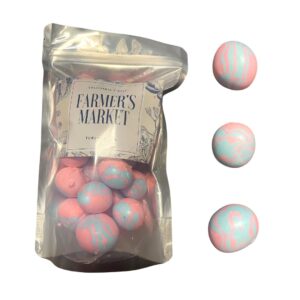 Farmers Market Cotton Candy Taffy - Blue And Pink, Freeze-Dried Freshness, Fluffy, Soft Texture - Whipped Cotton Candy Taffy, (2 oz)