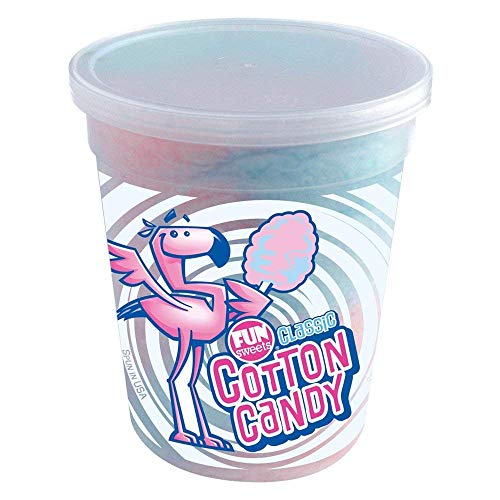 Fun Sweets Cotton Candy (Classic Pink & Blue Blend, 12 Count)