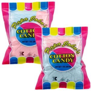 fruidles cotton candy blue and pink swirl party flavors supplies birthday treats for kids, kosher, 1oz bag (12-pack)