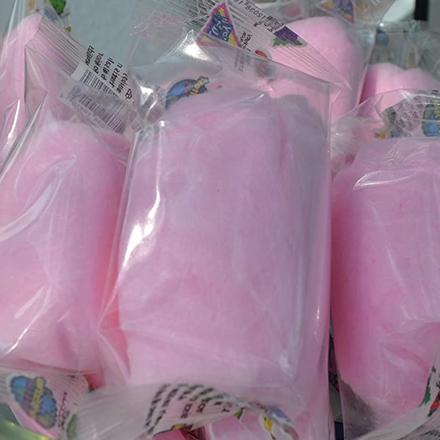 Lupy Lups! Cotton Candy Big Bulk Party Pack 120 count 0.5 oz each - Pastel Candy for Stocking, Treats, Party Favors, Buffet table and Piñata (Strawberry)