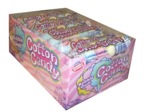 dubble bubble cotton candy bubble gum 5 pieces per sleeve (pack of 36)