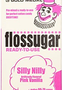 Gold Medal 3202 Pink Vanilla Flossugar, 1/2 Gallon Carton