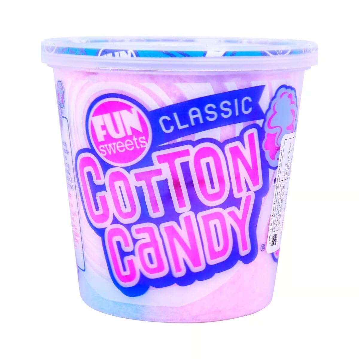 Fun Sweets Cotton Candy Classic - Cup, 1.5 Ounce, 1 Count (SUGAR CANDY - REGULAR SIZE)