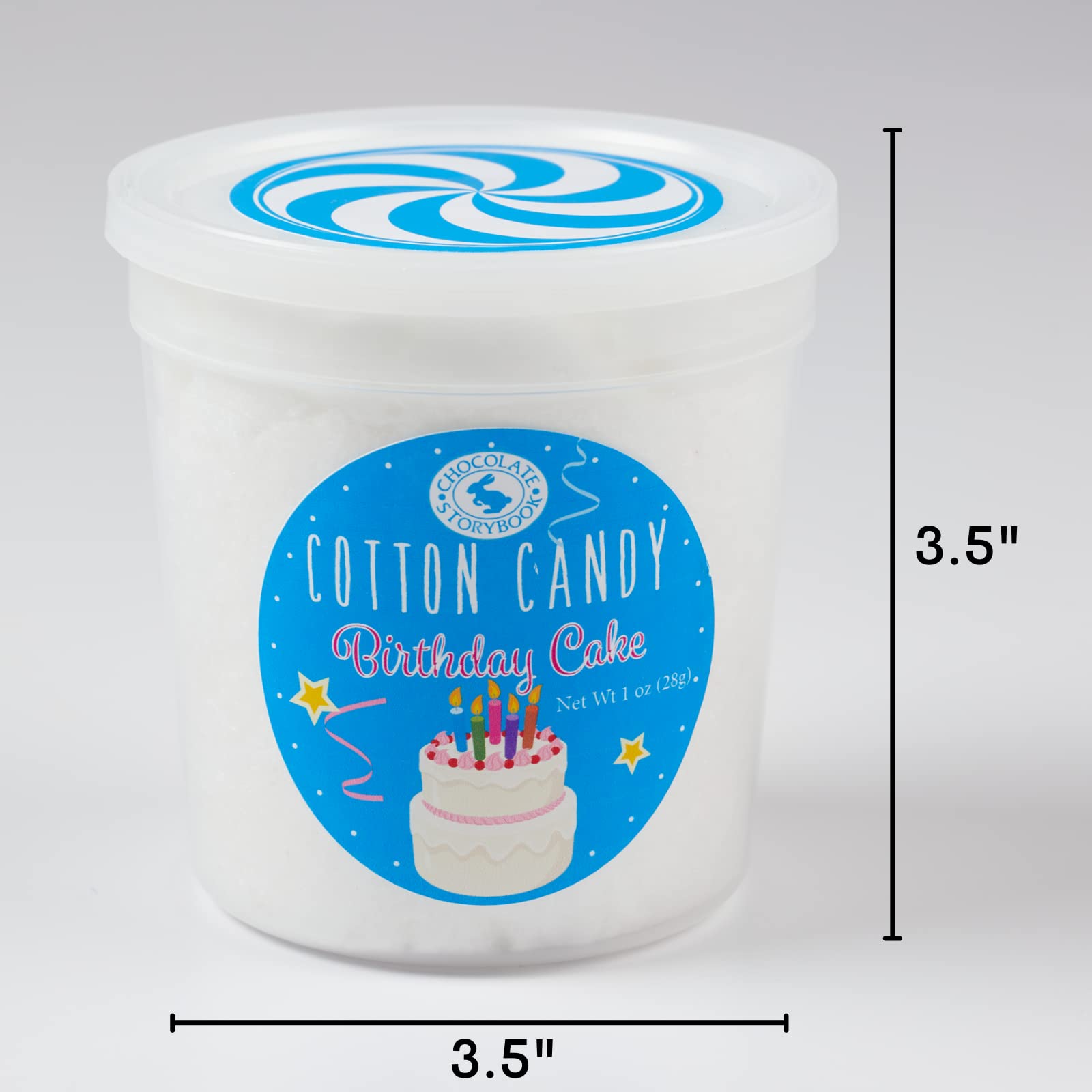 Birthday Cake Cotton Candy Favors (Gift Set of 10) - Unique Ideas for Holidays, Birthdays, Celebrations, Party Favors