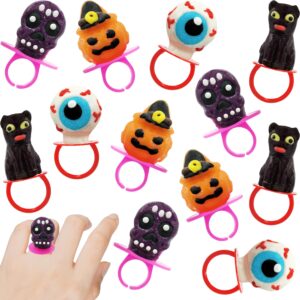 fruidles halloween candy rings, hard candy, individually wrapped (12-pack)