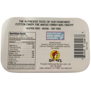 Buc-ee's Sugar Free Cotton Candy Flavored Breath Mints, Gluten Free, Four Tins of 50 Mints (200 Mints Total)