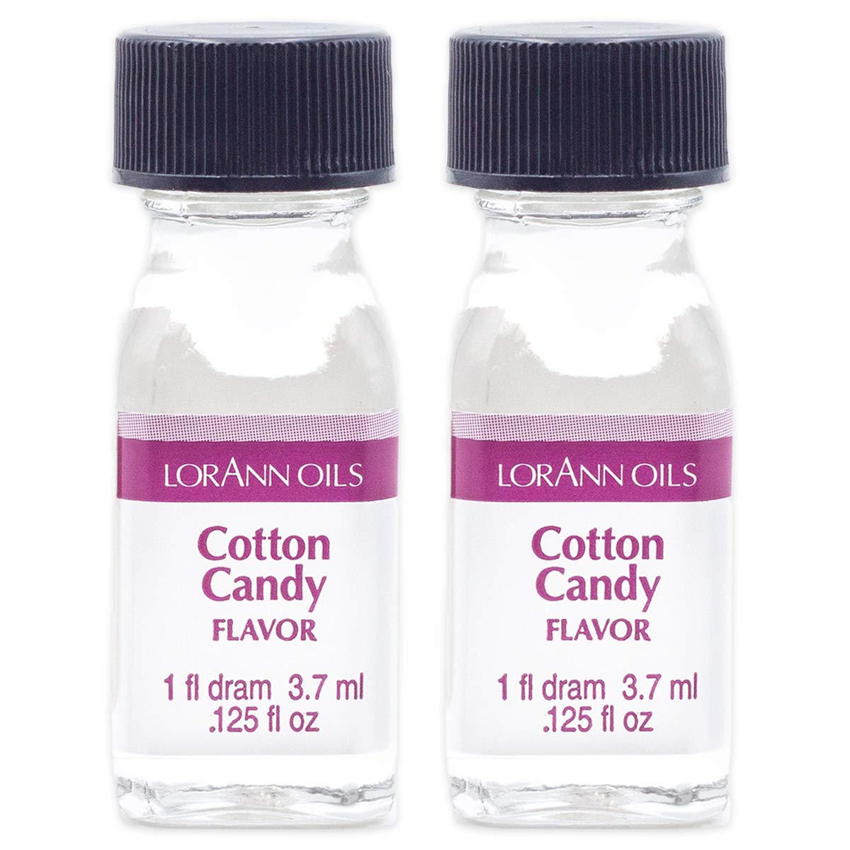 LorAnn Super Strength Cotton Candy Flavor, 1 dram bottle (.0125 fl oz - 3.7ml) - 2 pack