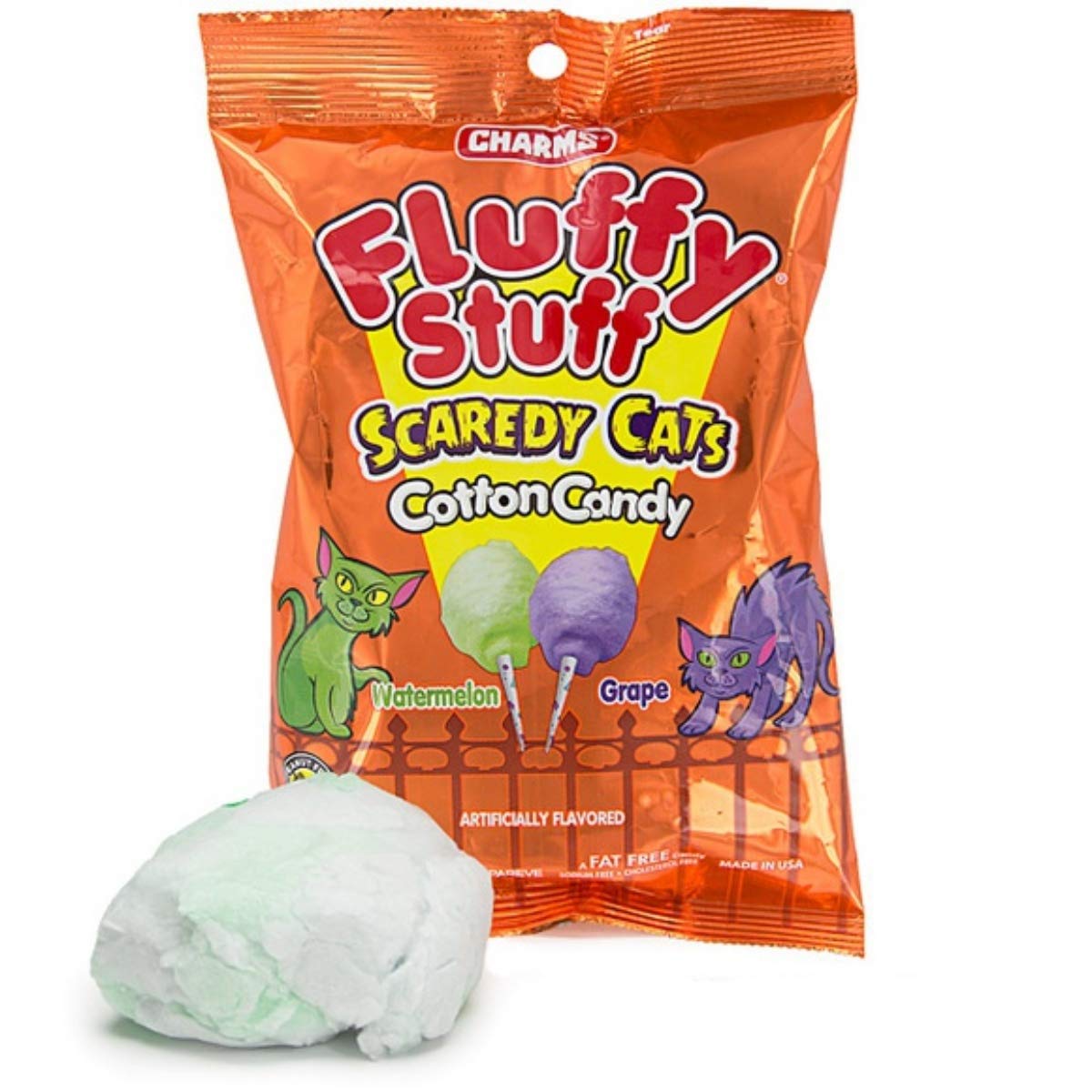 Fluffy Stuff Cotton Candy, 2.1 oz, 3 pack (Scaredy Cat)