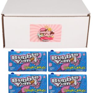 SECRET CANDY SHOP BUBBLE YUM Bubble Gum (Cotton Candy) (Pack of 4. Total 40 Gum Pieces)